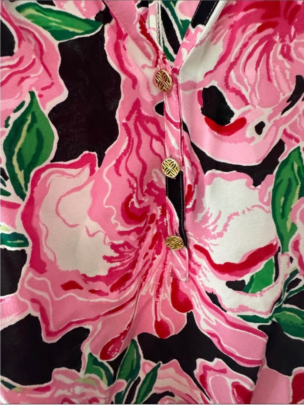 Lily Floral Pink Long-Sleeve Pullover Top - Picture 5 of 5